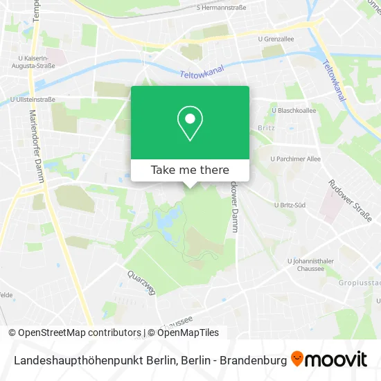 Карта Landeshaupthöhenpunkt Berlin