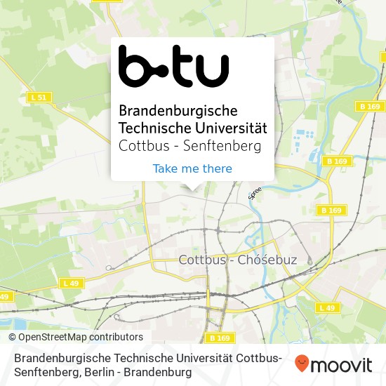 Карта Brandenburgische Technische Universität Cottbus-Senftenberg