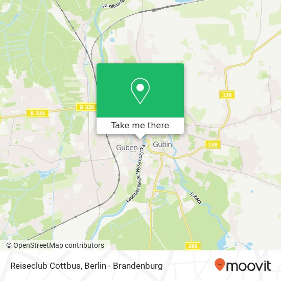 Reiseclub Cottbus map
