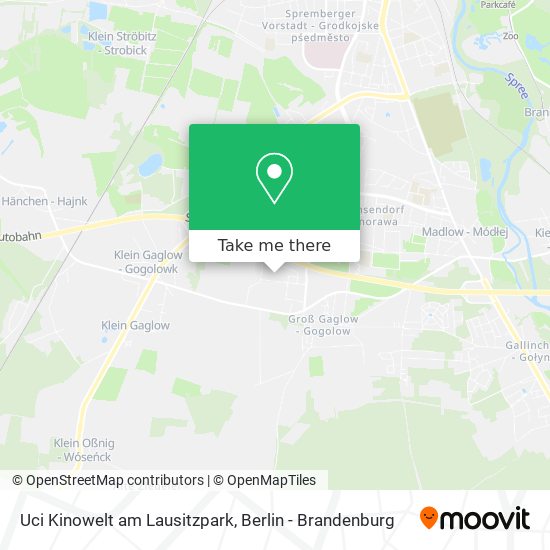 Uci Kinowelt am Lausitzpark map