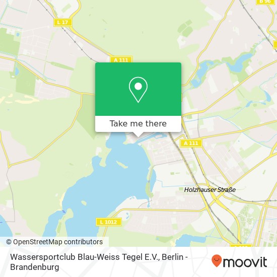 Wassersportclub Blau-Weiss Tegel E.V. map