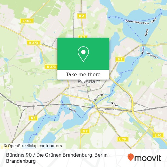 Bündnis 90 / Die Grünen Brandenburg map