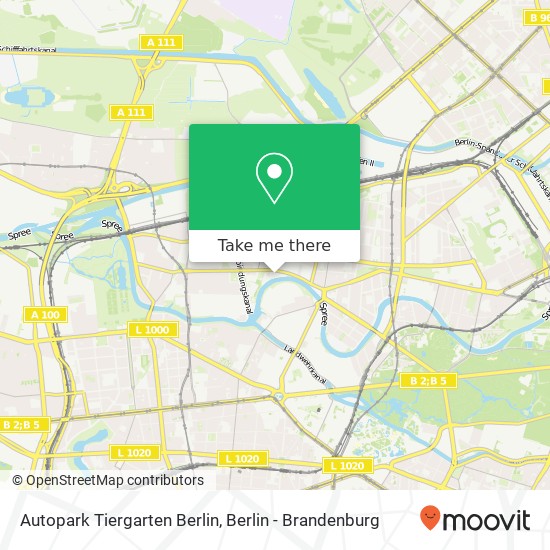Карта Autopark Tiergarten Berlin