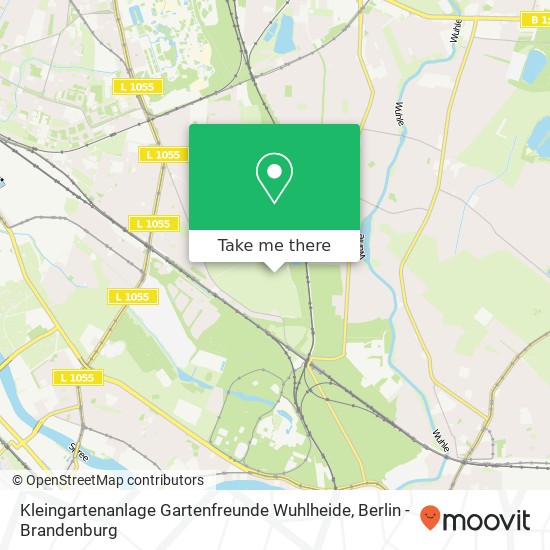 Карта Kleingartenanlage Gartenfreunde Wuhlheide