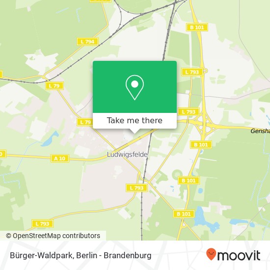 Bürger-Waldpark map