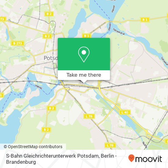 S-Bahn Gleichrichterunterwerk Potsdam map