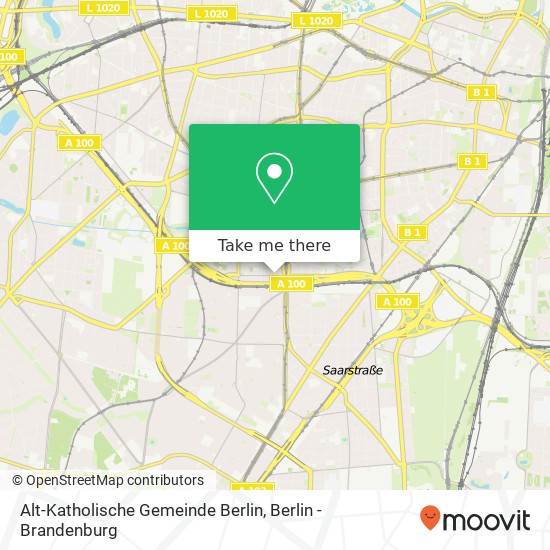 Карта Alt-Katholische Gemeinde Berlin