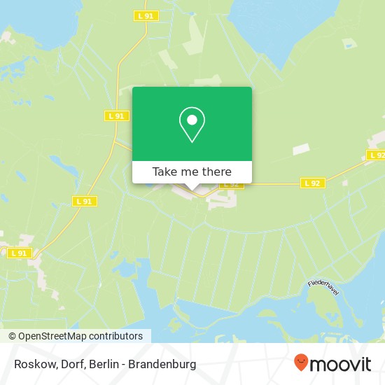 Roskow, Dorf map