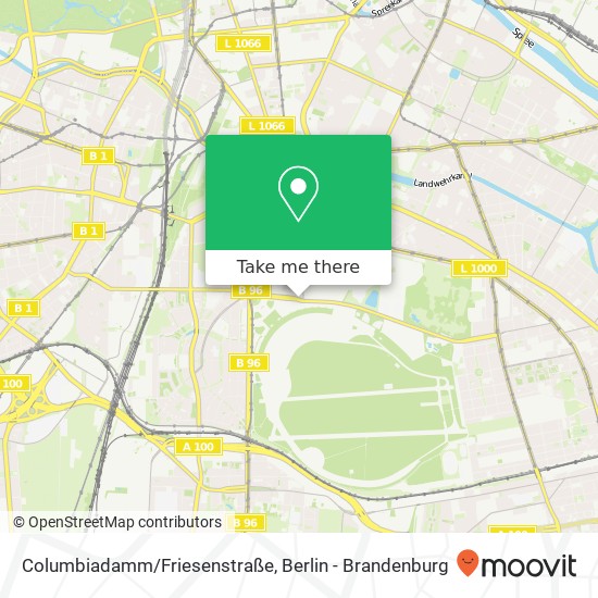 Карта Columbiadamm/Friesenstraße