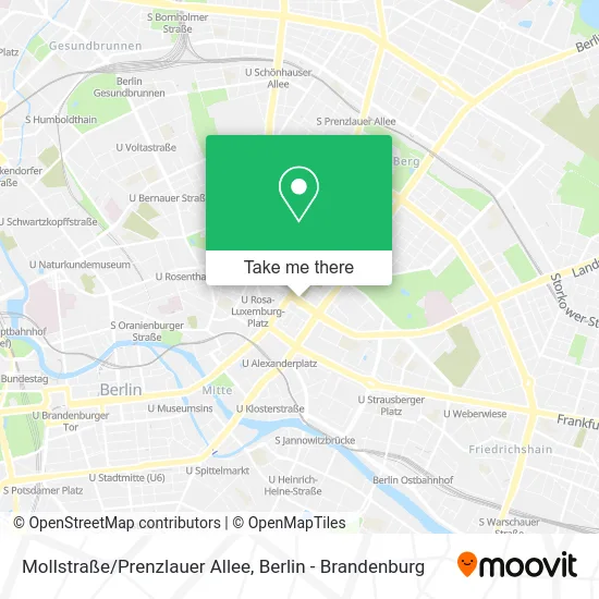 Карта Mollstraße/Prenzlauer Allee