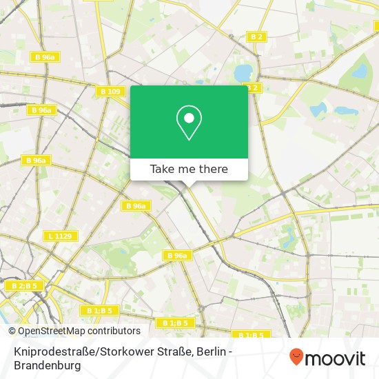 Kniprodestraße / Storkower Straße map