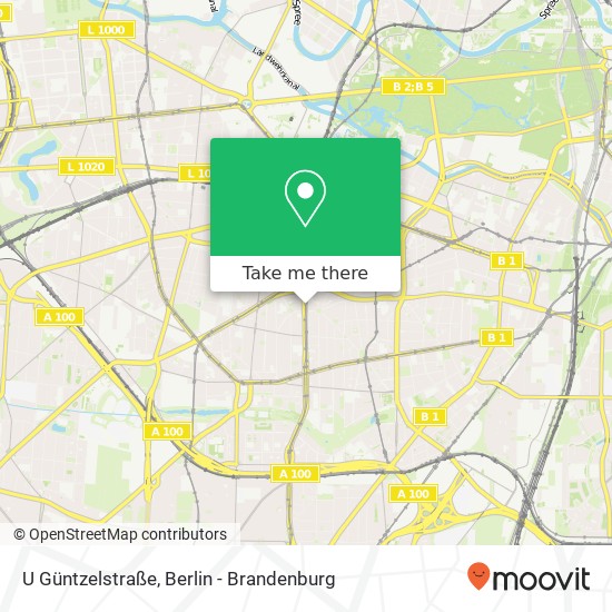 Карта U Güntzelstraße