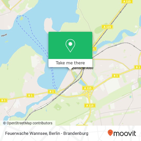 Feuerwache Wannsee map