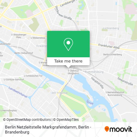 Карта Berlin Netzleitstelle Markgrafendamm