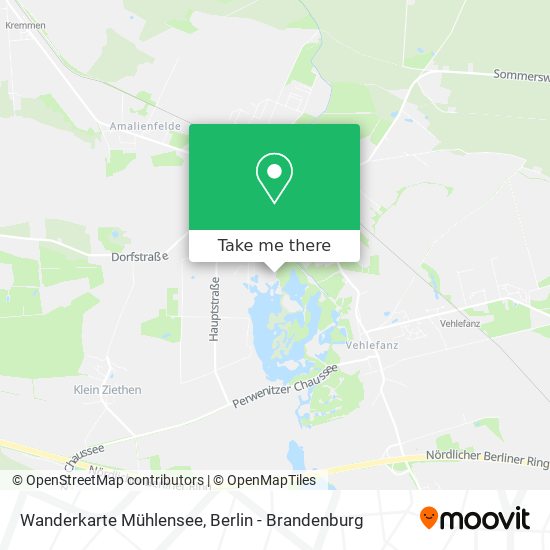 Wanderkarte Mühlensee map