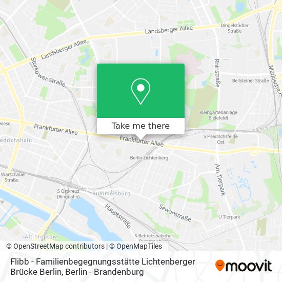 Карта Flibb - Familienbegegnungsstätte Lichtenberger Brücke Berlin
