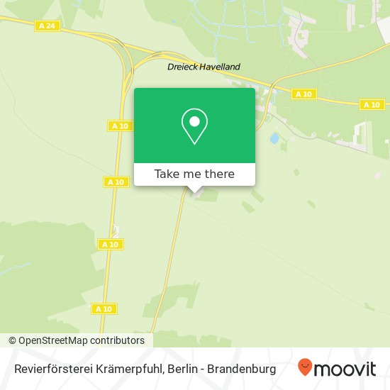 Revierförsterei Krämerpfuhl map