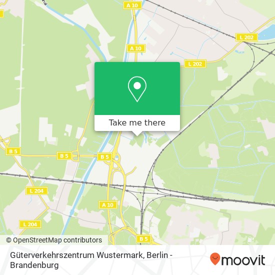Карта Güterverkehrszentrum Wustermark