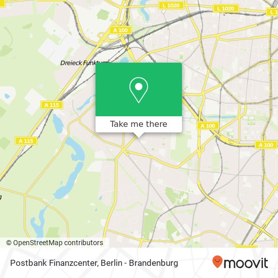 Postbank Finanzcenter map