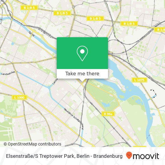 Карта Elsenstraße/S Treptower Park