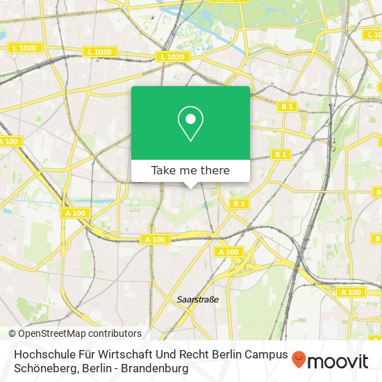 Hochschule Für Wirtschaft Und Recht Berlin Campus Schöneberg map