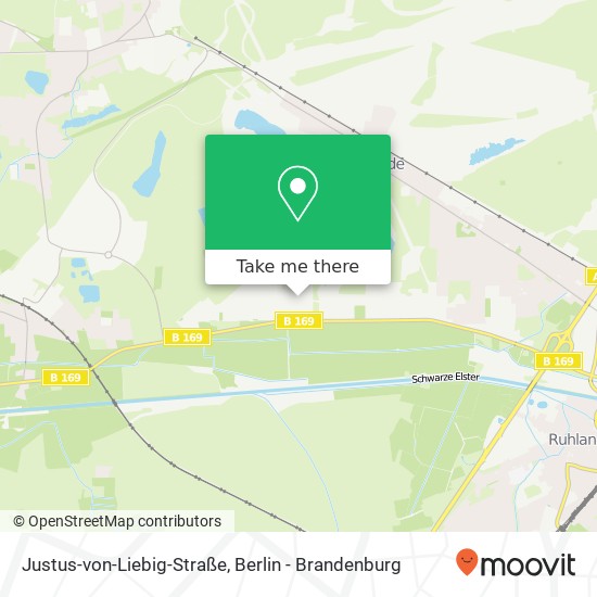 Карта Justus-von-Liebig-Straße, 01987 Schwarzheide
