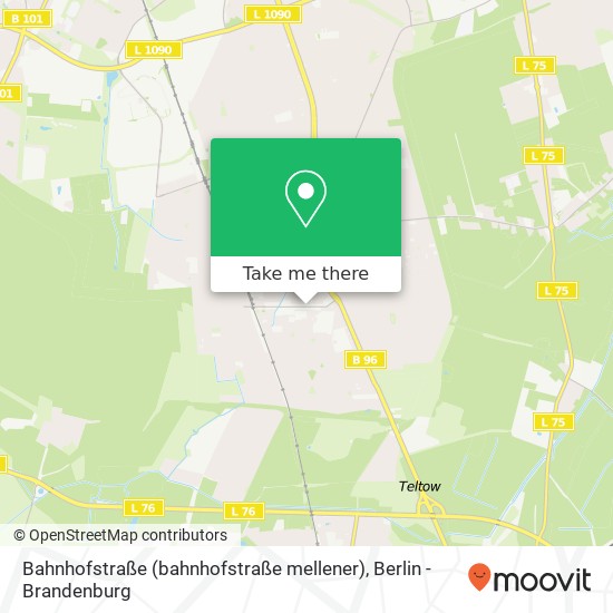 Карта Bahnhofstraße (bahnhofstraße mellener), Lichtenrade, 12305 Berlin