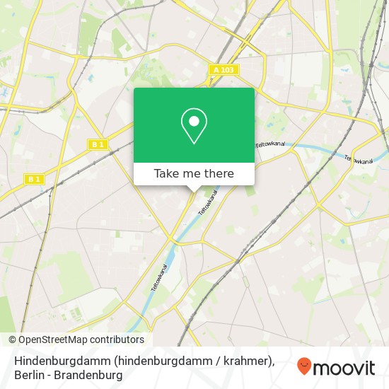 Карта Hindenburgdamm (hindenburgdamm / krahmer), Lichterfelde, 12207 Berlin