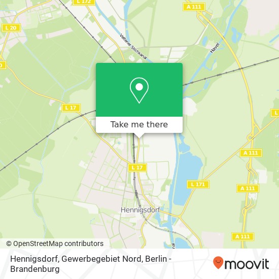 Hennigsdorf, Gewerbegebiet Nord map