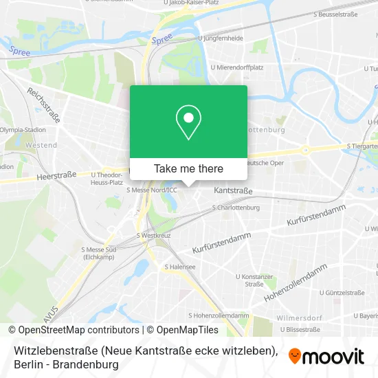 Карта Witzlebenstraße (Neue Kantstraße ecke witzleben)