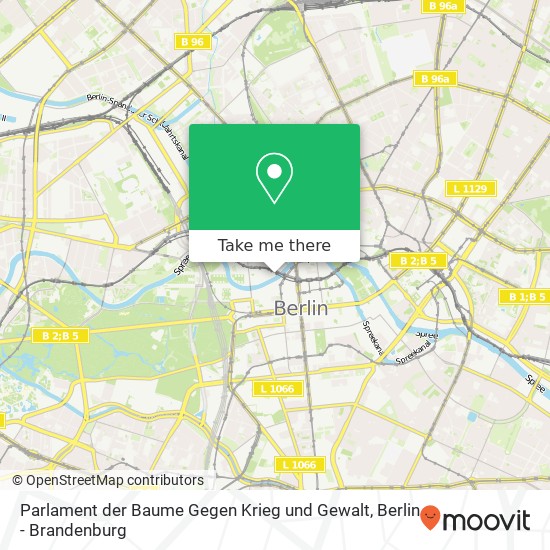 Parlament der Baume Gegen Krieg und Gewalt map