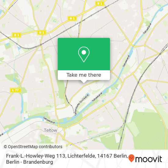 Frank-L.-Howley-Weg 113, Lichterfelde, 14167 Berlin map