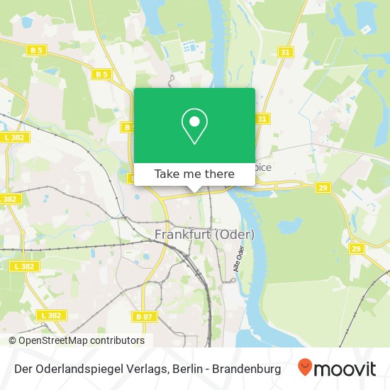 Der Oderlandspiegel Verlags map