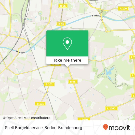 Карта Shell-Bargeldservice, Mariendorfer Damm 170