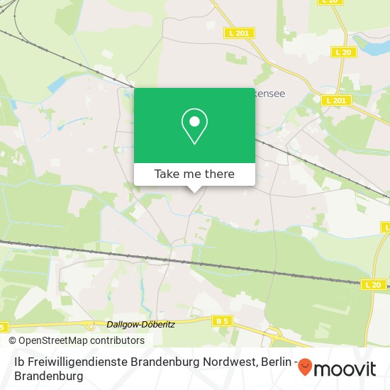 Карта Ib Freiwilligendienste Brandenburg Nordwest, Nachtigallstraße 24