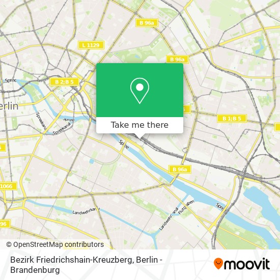 Bezirk Friedrichshain-Kreuzberg map