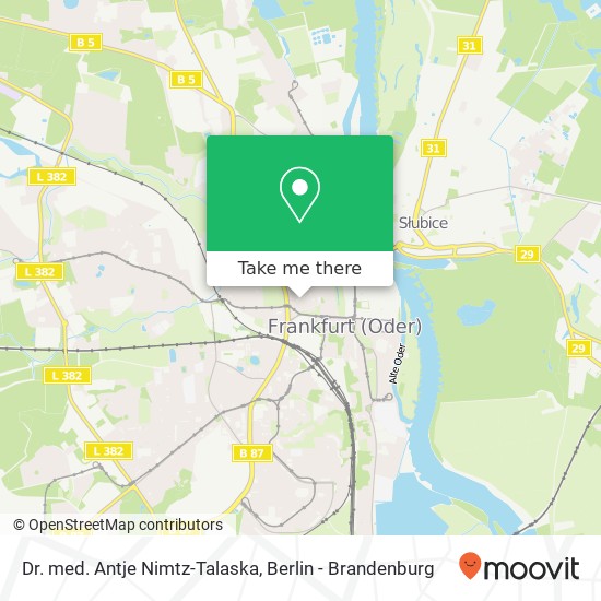Карта Dr. med. Antje Nimtz-Talaska, Am Kleistpark 1