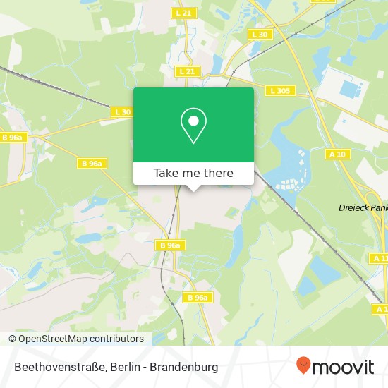 Beethovenstraße, Schildow, 16552 Mühlenbecker Land map