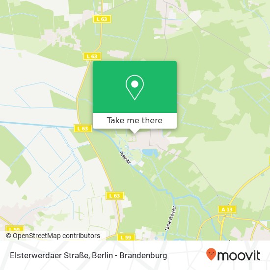 Карта Elsterwerdaer Straße, 01945 Lindenau