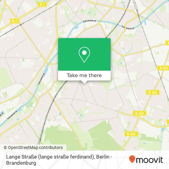 Карта Lange Straße (lange straße ferdinand), Lichterfelde, 12209 Berlin