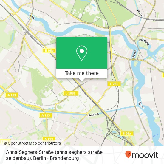 Карта Anna-Seghers-Straße (anna seghers straße seidenbau), Adlershof, 12489 Berlin