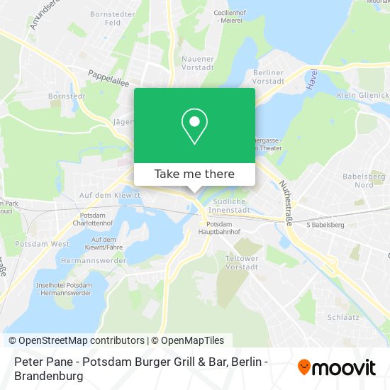 Peter Pane - Potsdam Burger Grill & Bar map