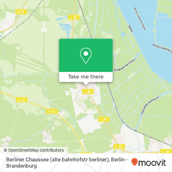 Berliner Chaussee (alte bahnhofstr berliner), Ragow, 03222 Lübbenau / Spreewald map