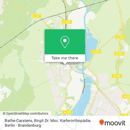Карта Bathe-Carstens, Birgit Dr. Msc. Kieferorthopädie, Havelpassage 5