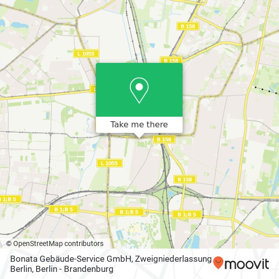 Карта Bonata Gebäude-Service GmbH, Zweigniederlassung Berlin, Allee der Kosmonauten 32