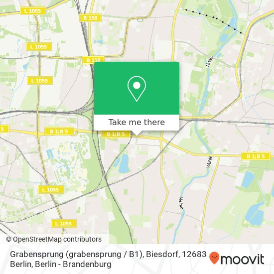 Grabensprung (grabensprung / B1), Biesdorf, 12683 Berlin map