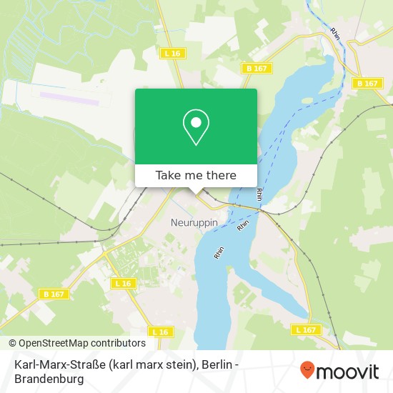 Карта Karl-Marx-Straße (karl marx stein), 16816 Neuruppin