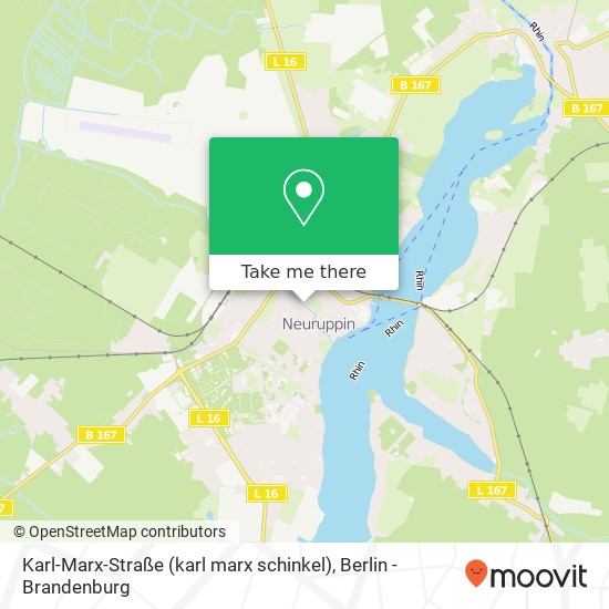 Карта Karl-Marx-Straße (karl marx schinkel), 16816 Neuruppin