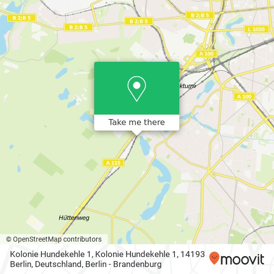 Kolonie Hundekehle 1, Kolonie Hundekehle 1, 14193 Berlin, Deutschland map