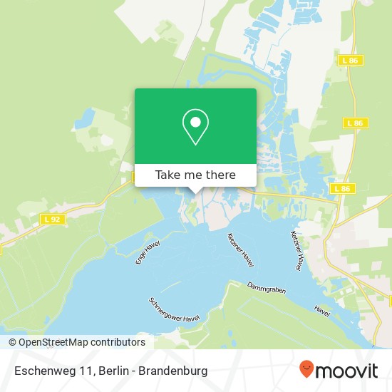 Карта Eschenweg 11, 14669 Ketzin / Havel